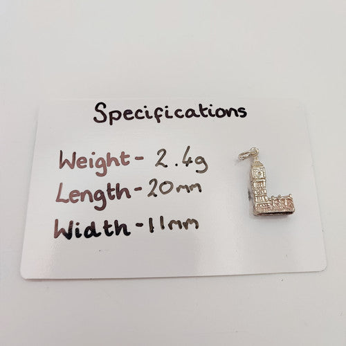 Vintage 925 Sterling Silver Big Ben Charm CA19-9