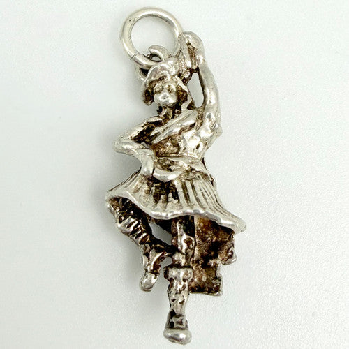 Vintage 925 Sterling Silver Highland Dancer Charm CA28-5