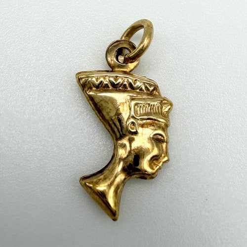 Vintage 9ct Yellow Gold Nefertiti Charm PG38