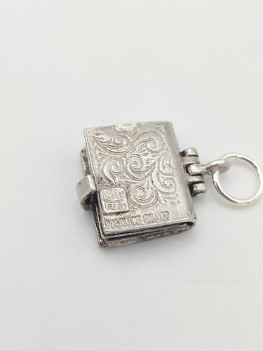 Vintage 925 Sterling Silver Nuvo Bible Charm CA18-75