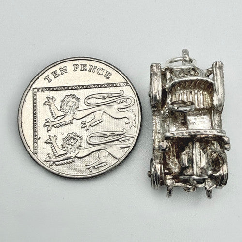 Vintage 925 Sterling Silver Large Car Charm CA23-32
