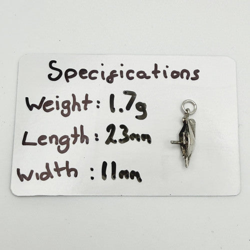 Vintage 925 Sterling Silver Boat Charm CA24-26