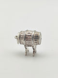 Vintage 925 Sterling Silver Beer Barrel Charm CA13-42