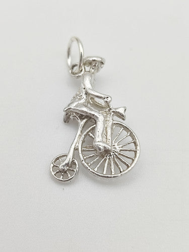 Vintage 925 Sterling Silver Penny-Farthing Charm CA17-40