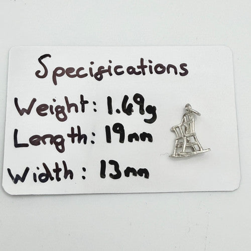 Vintage 925 Sterling Silver Rocking Chair Charm CA22-61