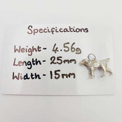 Vintage 925 Sterling Silver Retriever Dog Charm CA19-16