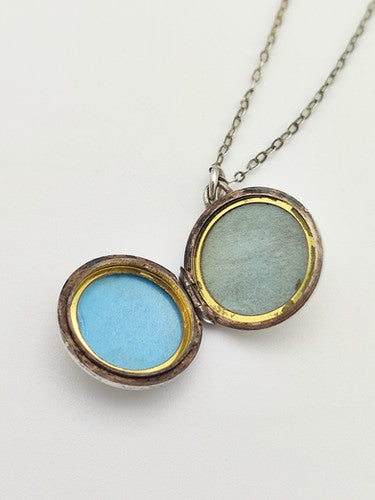 Vintage 925 Sterling Silver Locket Pendant PAT21