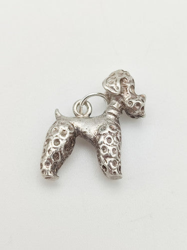 Vintage 925 Sterling Silver Poodle Dog Charm CA15-5