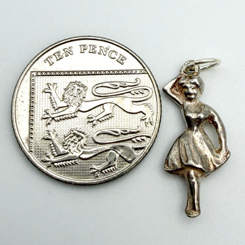 Vintage 925 Sterling Silver Ballerina Charm CA19-62
