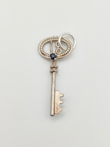 Vintage 925 Sterling Silver 18 Key Charm CA15-55