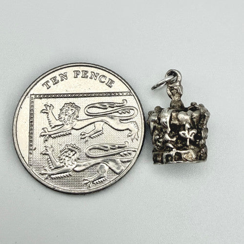 Vintage 925 Sterling Silver Crown Charm CA25-67