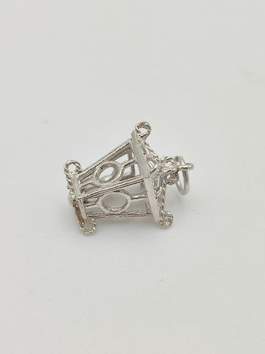 Vintage 925 Sterling Silver Lantern Charm CA17-64