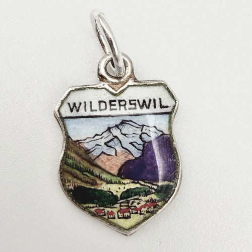 Vintage 800 Silver Wilderswil Travel Charm CA25-24