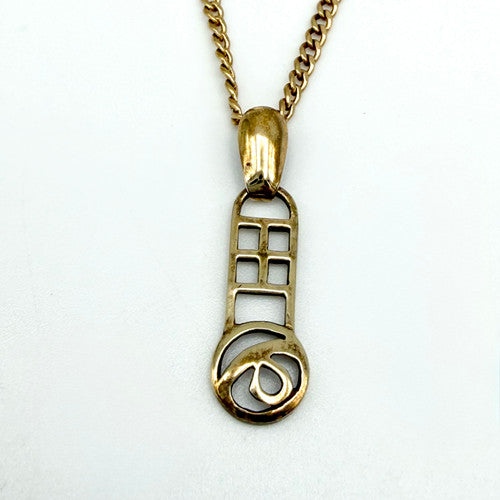 Vintage 9ct Yellow Gold Celtic Necklace PG88