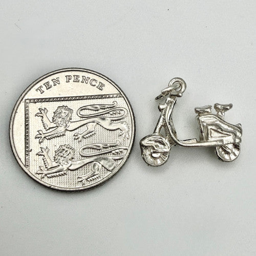 Vintage 925 Sterling Silver Scooter Charm CA24-14