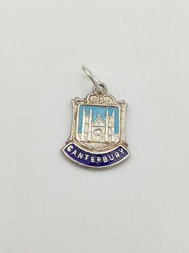 Vintage 925 Sterling Silver Canterbury Travel Charm CA15-79