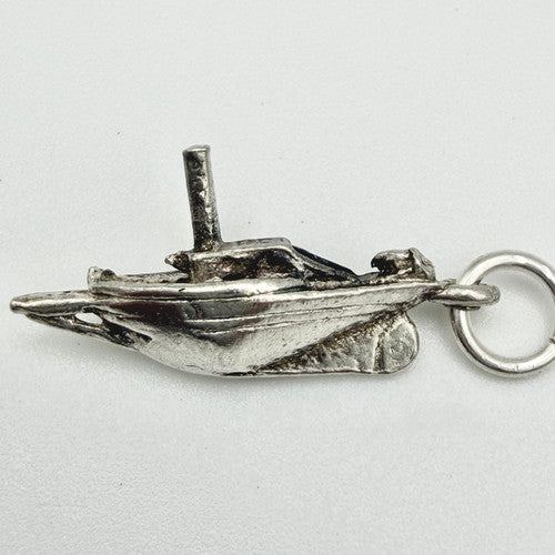 Vintage 925 Sterling Silver Boat Charm CA24-26