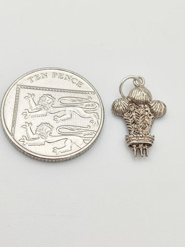 Vintage 925 Sterling Silver Prince Of Wales Charm CA16-69