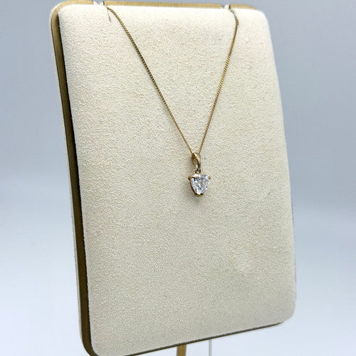 Vintage 9ct Yellow Gold CZ Necklace PG82