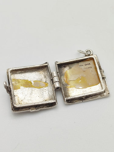 Vintage 925 Sterling Silver Bible Charm CA17-70
