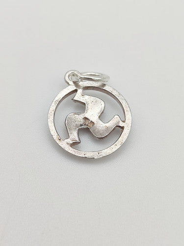 Vintage 925 Sterling Silver Isle Of Man Charm CA18-63