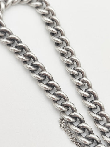 Vintage 925 Sterling Silver Curb Link Padlock Bracelet Bracelets-28