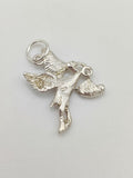Vintage 925 Sterling Silver Stork & Baby Charm CA17-42