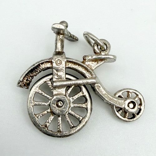 Vintage 925 Sterling Silver Penny Farthing Charm CA28-28