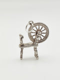 Vintage 925 Sterling Silver Spinning Wheel Charm CA16-72