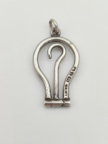 Vintage 925 Sterling Silver Button Hook Charm PAT2