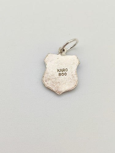 Vintage 800 Silver Zirl Travel Charm CA15-109