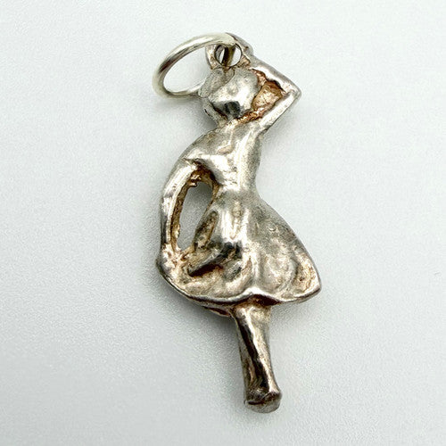 Vintage 925 Sterling Silver Ballerina Charm CA19-62