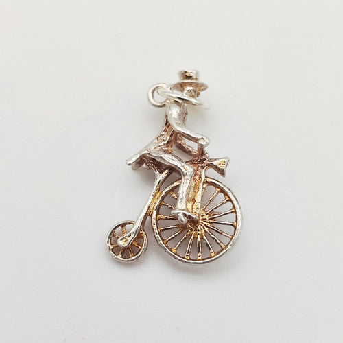 Vintage 925 Sterling Silver Penny-Farthing Charm CA19-3