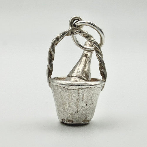 Vintage 925 Sterling Silver Champagne Bucket Charm CA21-50