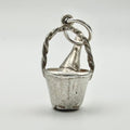 Vintage 925 Sterling Silver Champagne Bucket Charm CA21-50