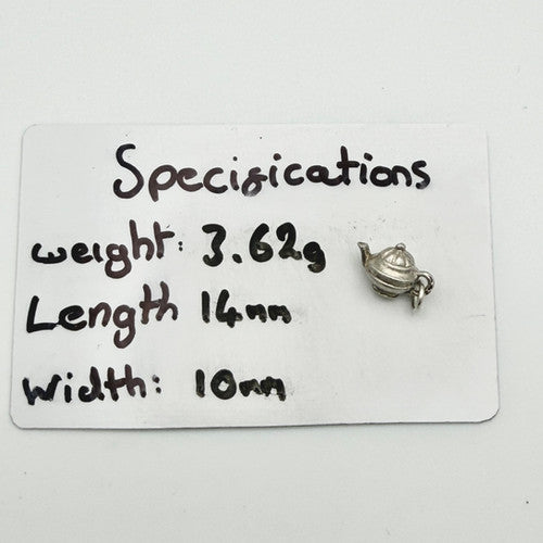 Vintage 925 Sterling Silver Teapot Charm CA21-15