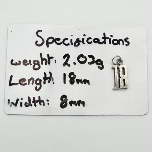 Vintage 925 Sterling Silver 18 Charm CA21-29