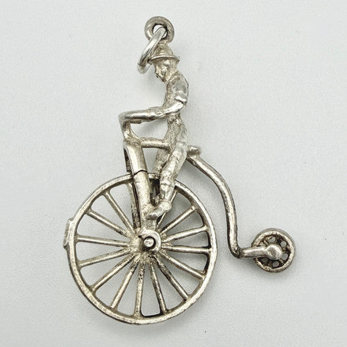 Vintage 925 Sterling Silver Penny-Farthing Charm CA22-33
