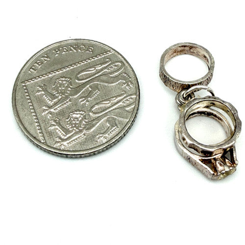 Vintage 925 Sterling Silver Ring Charm CA27-11
