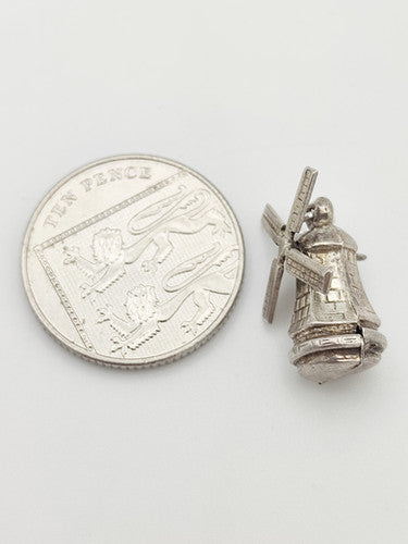 Vintage 925 Sterling Silver Windmill Charm CA16-18