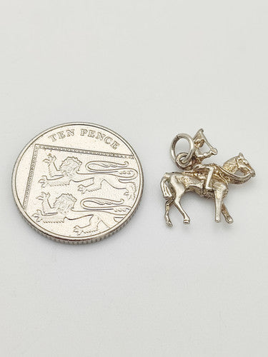 Vintage 925 Sterling Silver Cavalryman Charm CA14-18