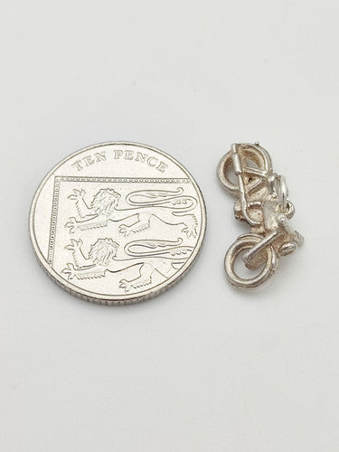 Vintage 925 Sterling Silver Motorbike Charm CA16-19