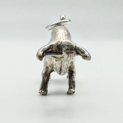 Vintage 925 Sterling Silver Large Bull Charm CA23-16