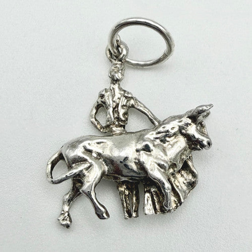 Vintage 925 Sterling Silver Matador Charm CA21-17