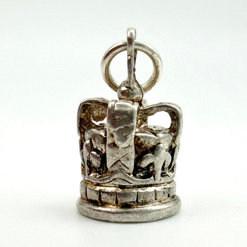 Vintage 925 Sterling Silver Royal Crown Charm CA28-3