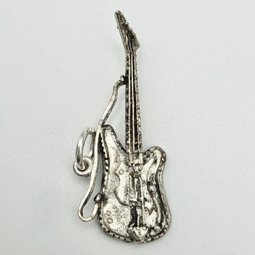 Vintage 925 Sterling Silver Guitar Charm CA24-65