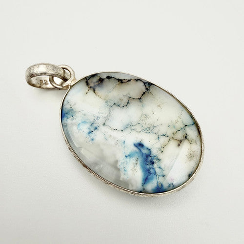 Vintage 925 Sterling Silver Agate Pendant Charm PAT121