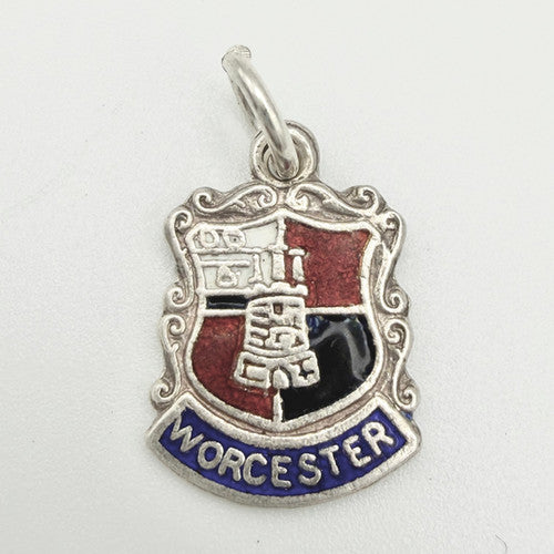 Vintage 925 Sterling Silver Worcester Travel Charm CA24-18