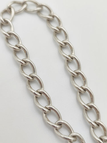 Vintage 925 Sterling Silver Curb Link Padlock Bracelet Bracelets-14A