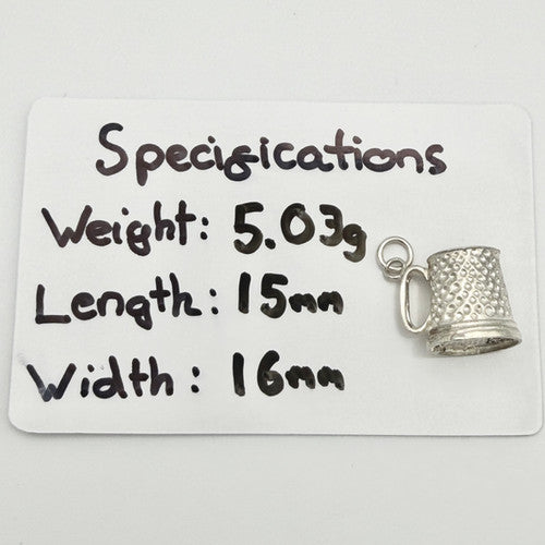 Vintage 925 Sterling Silver Tankard Charm CA22-29